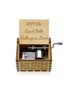 Generic Wooden hand-cranked music box fall in love uv painted music box for nostalgic handmade gifts stall ornaments wholesale Wood Love Love River 1  - Image 4