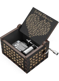 Generic Wooden hand-cranked music box fall in love uv painted music box for nostalgic handmade gifts stall ornaments wholesale Wood Love Love River 1  - Image 5