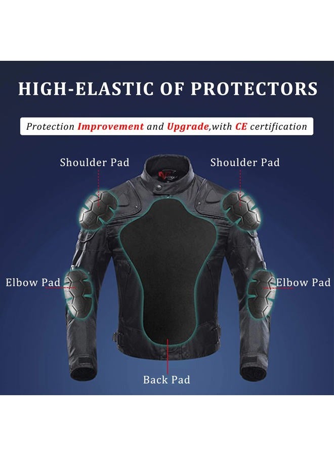 BORLENI Motorcycle Jacket Men's Motorcycle Jacket Windproof with Protectors Jacket Scooter Biker Touring Women Grey XL - Image 5