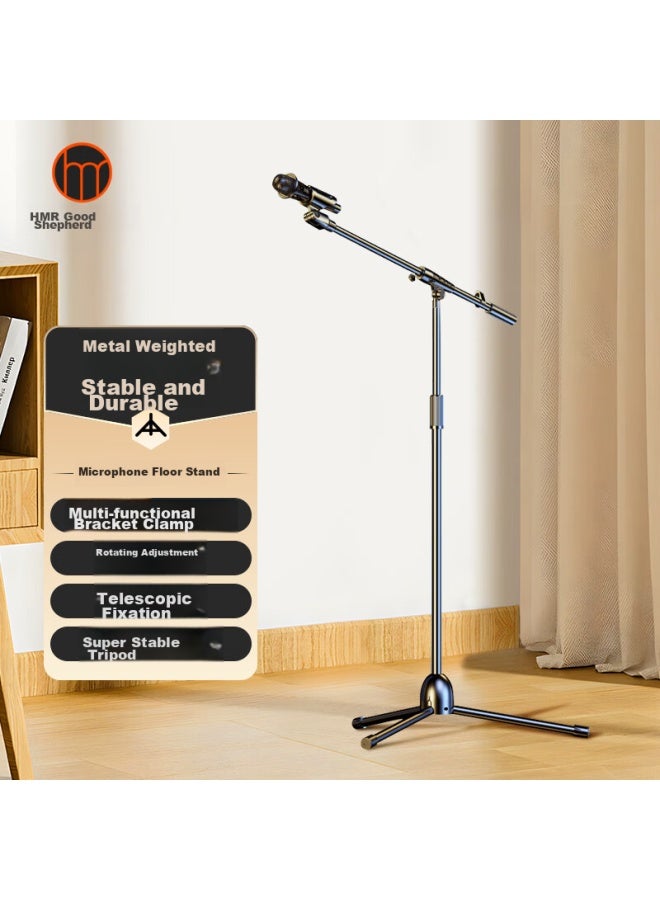 The Good Shepherd Good Shepherd Microphone Stand, Professional Stage Floor-standing Adjustable Tripod, Conference Speaking Recording Mic Stand, Floor-standing Ktv Wireless Condenser Mic Stand With Clip - Image 1