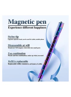 RATSAW Decompression Magnetic Pen Magnet Ballpoint Pen Eliminate Pressure Fidget Toy Gift Multifunctional Decompression Magnet Writing Toy Pen Best Gift For Friends Colourful  - Image 5