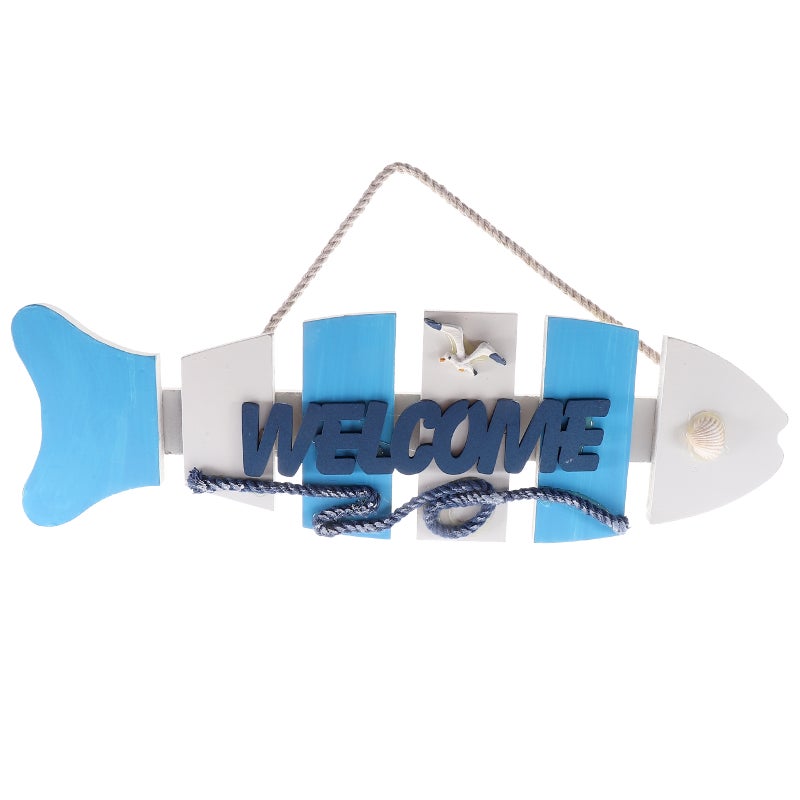 2pcs Fish Decor Wall Hanging Ornament Mediterranean Style Fish Decoration - Image 4