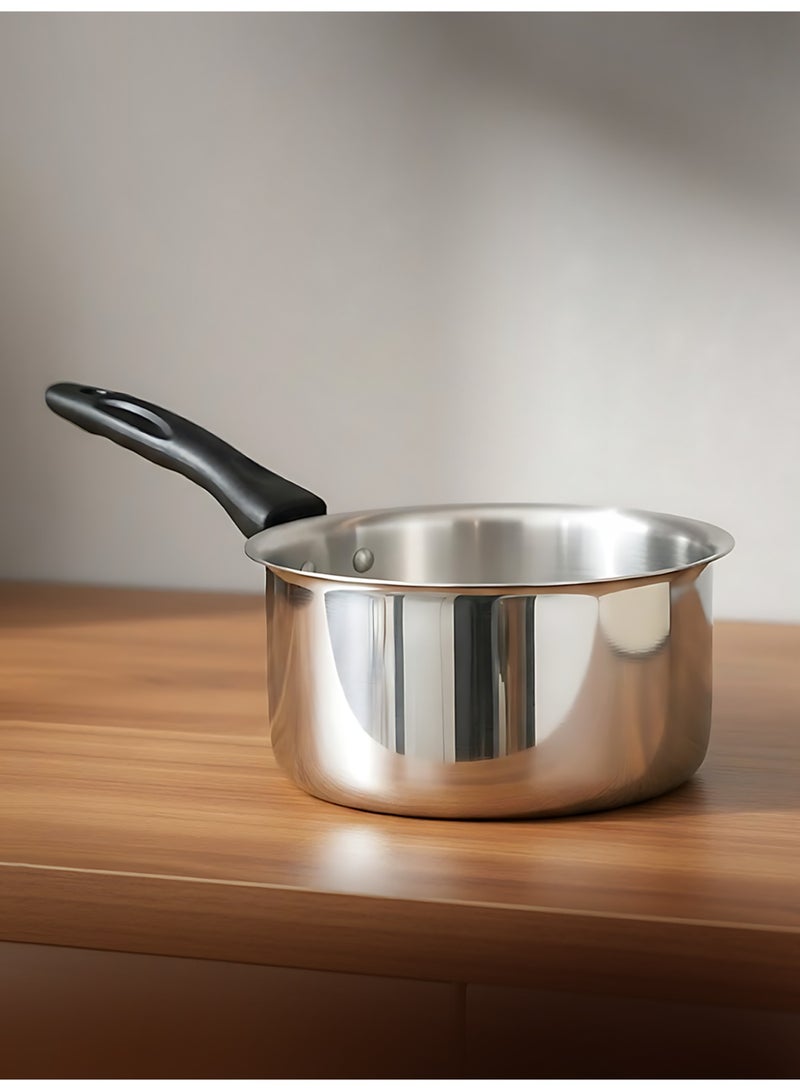 Bisbell ALUMINIUM Milk Pan - 18cm Saucepan with Cool-Touch Handle - Durable Cooking Pot for Boiling Milk, Tea & Sauces - Kitchen Essential Cookware,BB1794 - Image 1