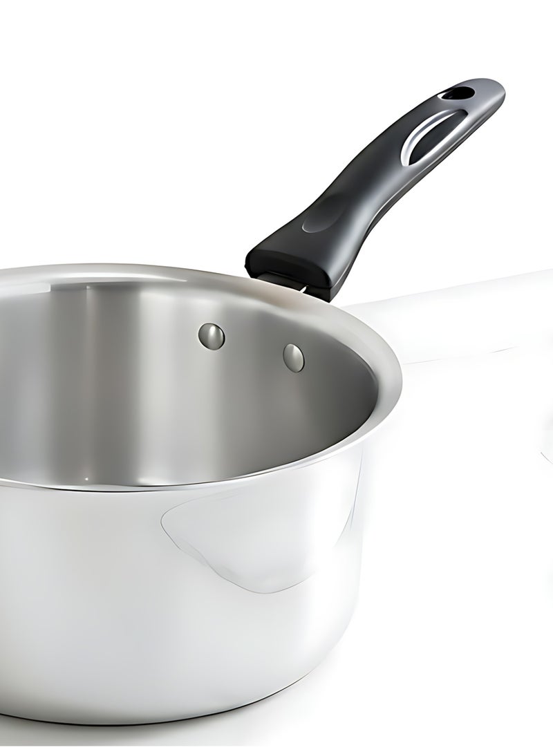 Bisbell ALUMINIUM Milk Pan - 18cm Saucepan with Cool-Touch Handle - Durable Cooking Pot for Boiling Milk, Tea & Sauces - Kitchen Essential Cookware,BB1794 - Image 2