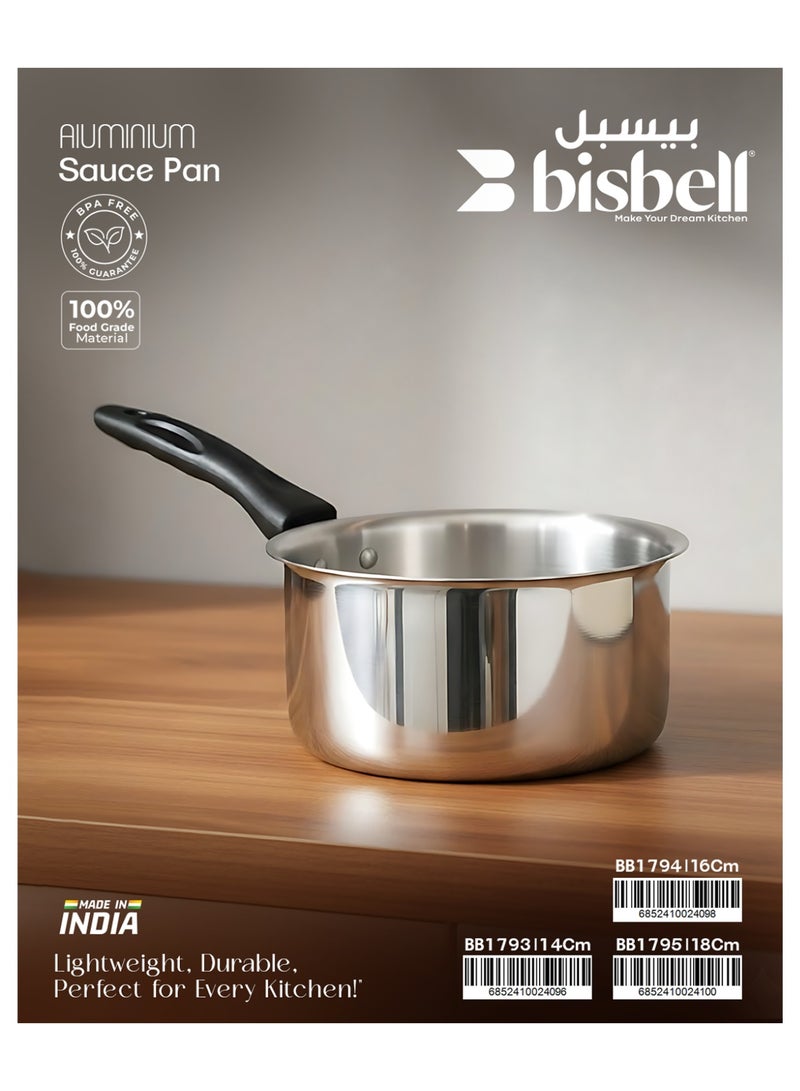 Bisbell ALUMINIUM Milk Pan - 18cm Saucepan with Cool-Touch Handle - Durable Cooking Pot for Boiling Milk, Tea & Sauces - Kitchen Essential Cookware,BB1794 - Image 5