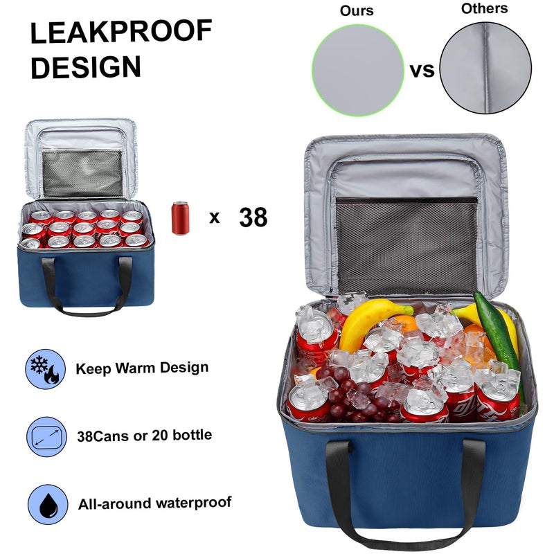 GDNasist Car Trunk Organizer and Storage with Removable Leakproof Cooler Bag, 6 Removable Dividers for Custom Space, Collapsible Trunk Storage with Non Slip Bottom, Foldable Cover for SUV, Jeep, MPVs - Image 5