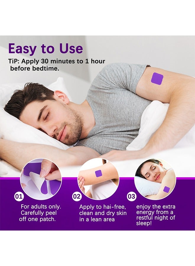 إليمي رقع النوم، رقع النوم العميق للبالغين، ملصقات النوم الطبيعية لتحسين جودة النوم، رقع الصديقة للبشرة طوال الليل، رقع مساعدات النوم للرجال والنساء، 60 رقع - Image 4