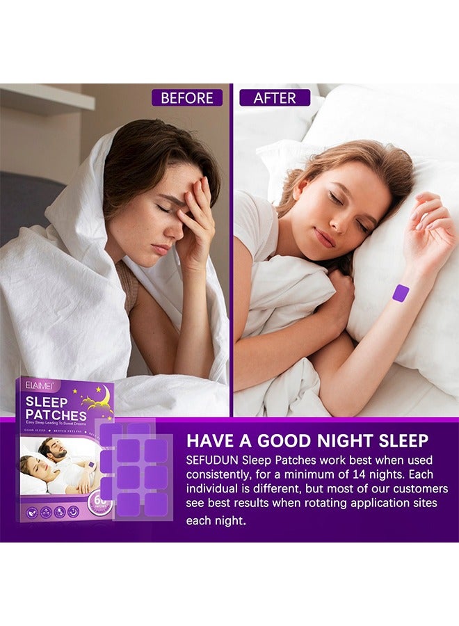 إليمي رقع النوم، رقع النوم العميق للبالغين، ملصقات النوم الطبيعية لتحسين جودة النوم، رقع الصديقة للبشرة طوال الليل، رقع مساعدات النوم للرجال والنساء، 60 رقع - Image 5