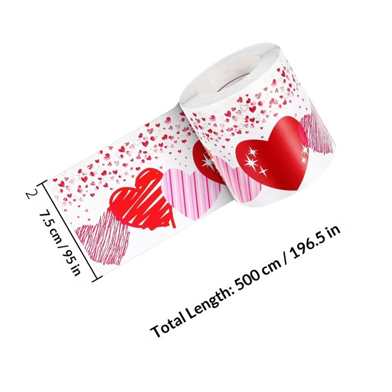 Valentine's Day Bulletin Board Decoration Heart Border Stickers Romantic Heart Bulletin Boards Trim for Weddings Engagements Classrooms Home Decor - Image 2