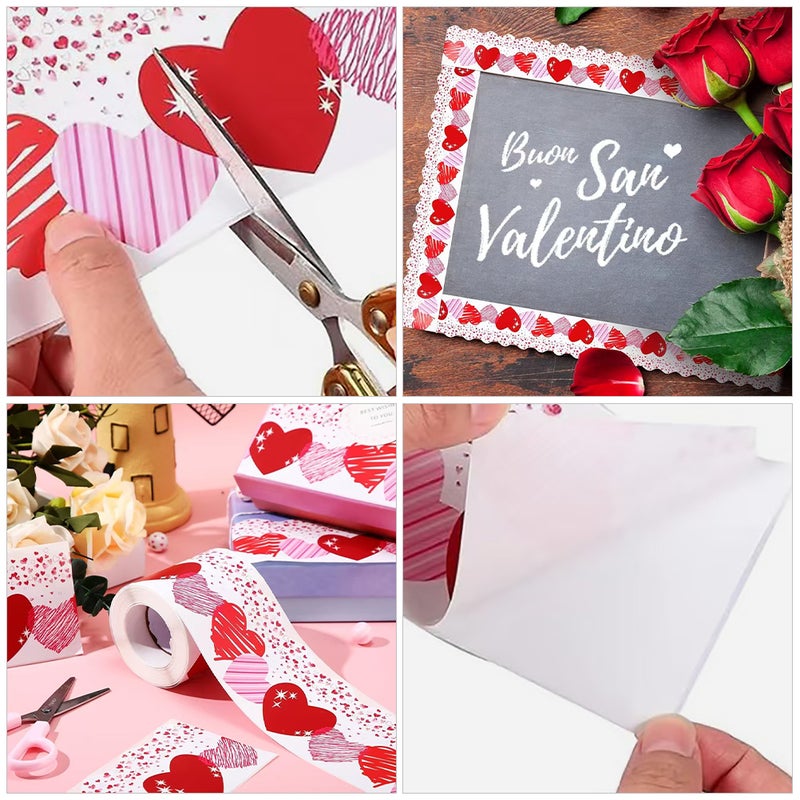 Valentine's Day Bulletin Board Decoration Heart Border Stickers Romantic Heart Bulletin Boards Trim for Weddings Engagements Classrooms Home Decor - Image 5