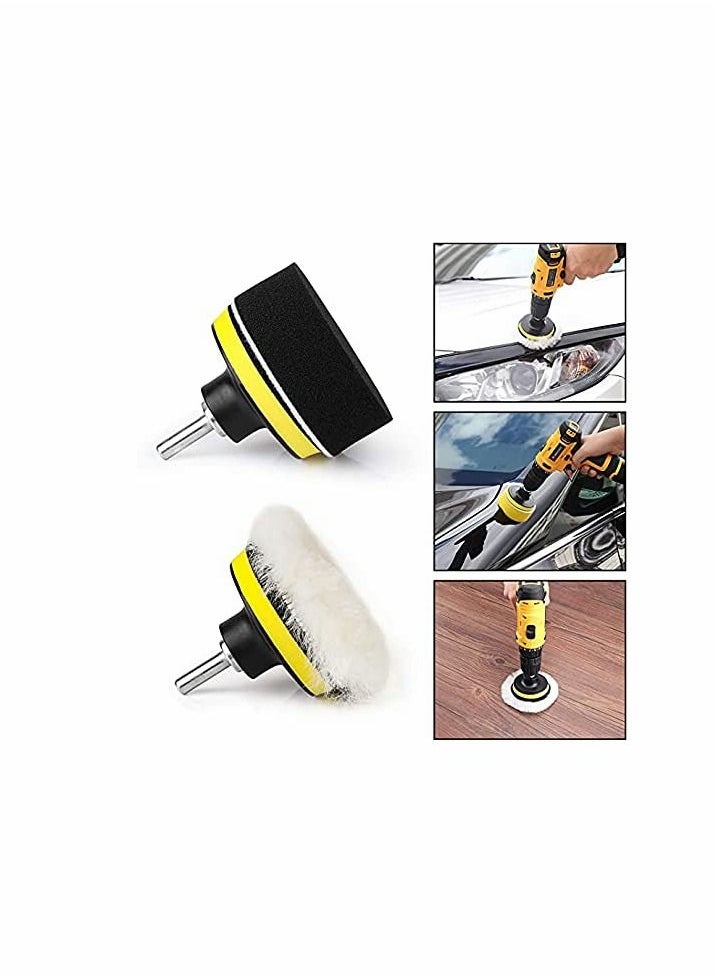 Excefore Car Foam Drill 3 Inch Buffing Pad,11 Pcs Polishing Pads Kit,Buffer Polisher Kit for Polishing,Waxing,Sealing Glaze  - Image 4