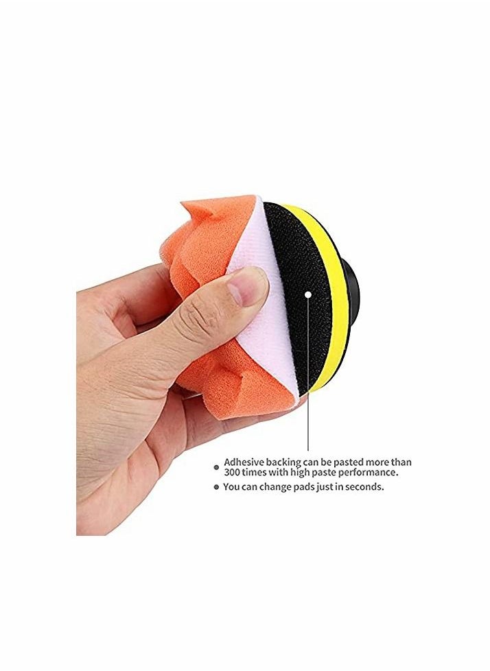 Excefore Car Foam Drill 3 Inch Buffing Pad,11 Pcs Polishing Pads Kit,Buffer Polisher Kit for Polishing,Waxing,Sealing Glaze  - Image 3
