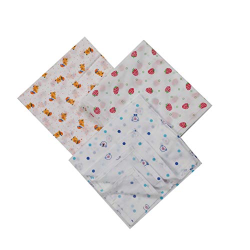Infantbond All Season Use Organic Cotton Baby Mal-Mal Swaddle (Multicolour, 90x90 cm, 0-18 Months) - Pack of 3 - Image 2