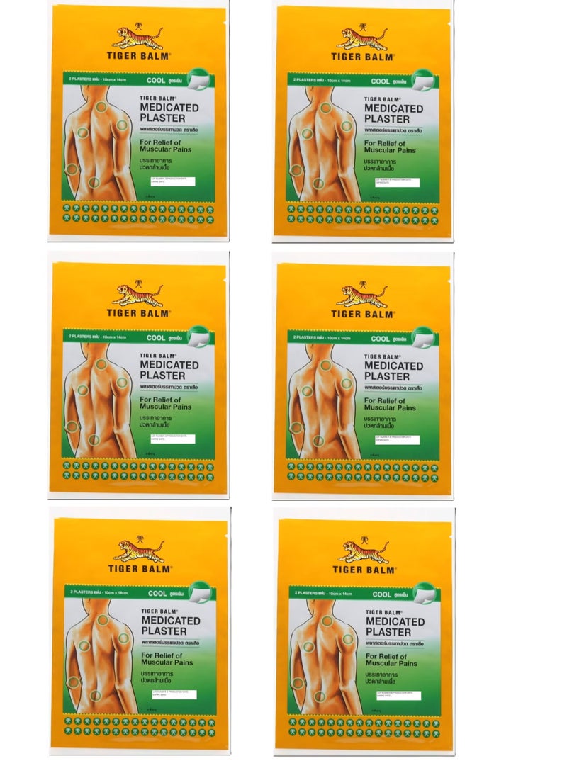 لصقات بحساسية تايجر بالسم للأسفل RD لتخفيف الألم، عبوة من 6 (10 سم × 14 سم)