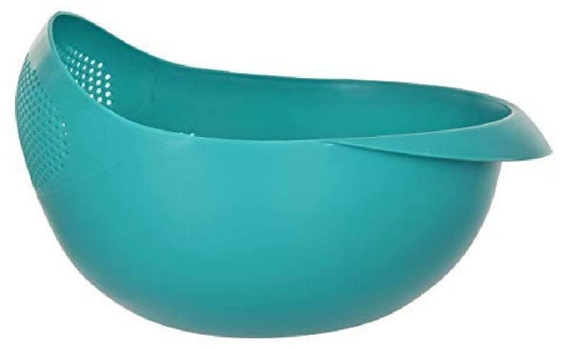 Clazkit مصفاة الطعام، سلة الفواكه، مصفاة المعكرونة، مصفاة الخضار، منخل المطبخ، وعاء الغسيل، غير قابلة للكسر، (قد يختلف اللون)، بلاستيك - 11.3 × 18 × 24.1 سنتيمتر - Image 1