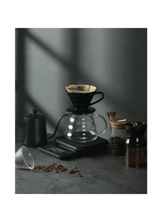Joshberg 11Pcs V60 Pour Over Coffee Maker Set with Carry Case,Completed Coffee Drip Set with Coffee Grinder,Coffee Scale,Coffee Kettle, Coffee Filter All in 1 Portable Travel Bag  - Image 5