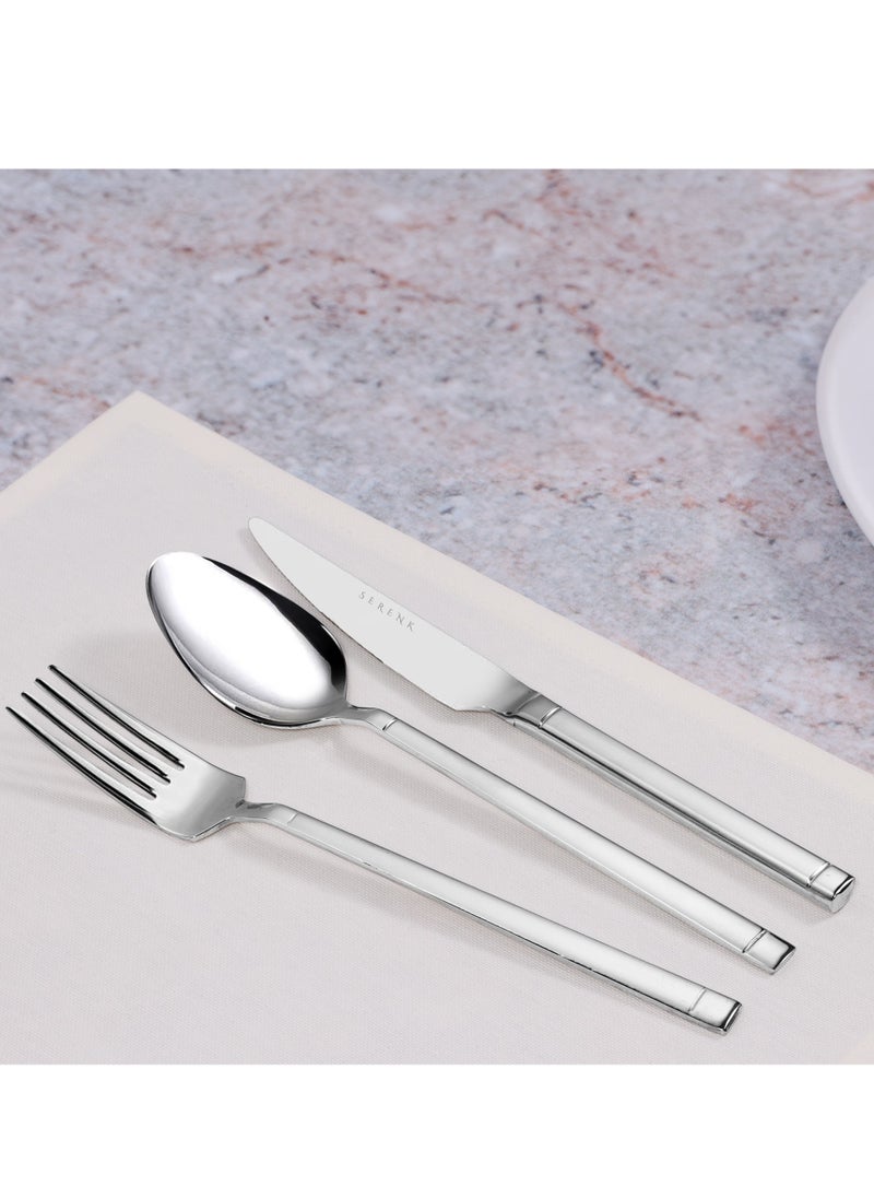 Serenk Barcelona 18-Piece 18/10 Stainless Steel Cutlery Set - Polished Finish, Durable Flatware for Elegant Dining - pzsku/Z3467AA7641FB71ED3ECFZ/45/_/1739969195/70921a63-b152-41d2-9f6e-25606c1249e0