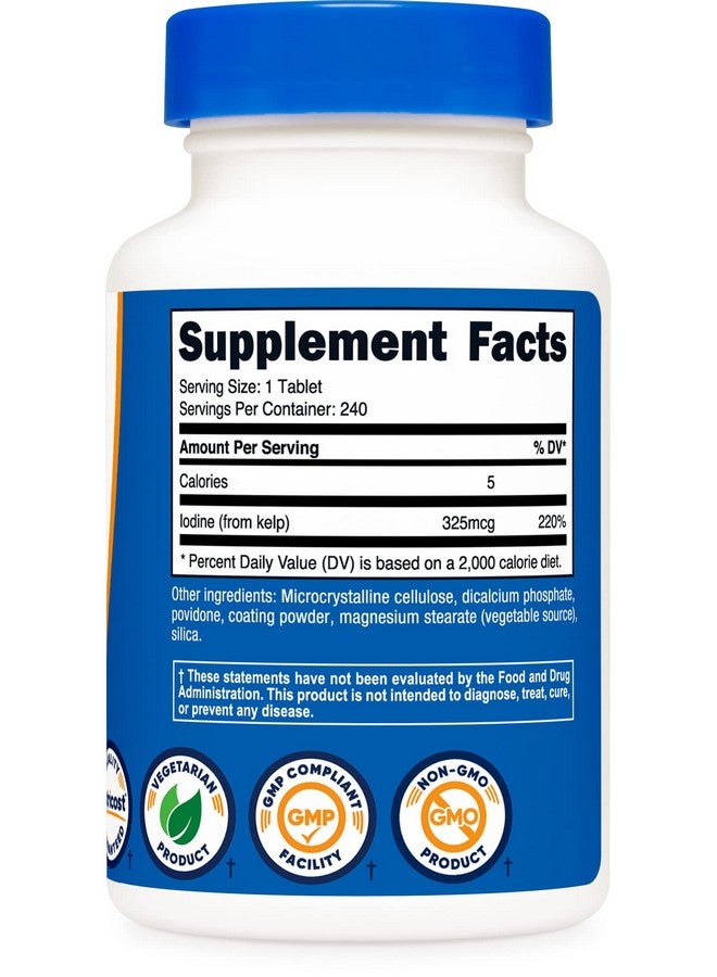 Nutricost Kelp Tablets 325Mcg Of Iodine 240 Tablets Nongmo Gluten Free - Image 4