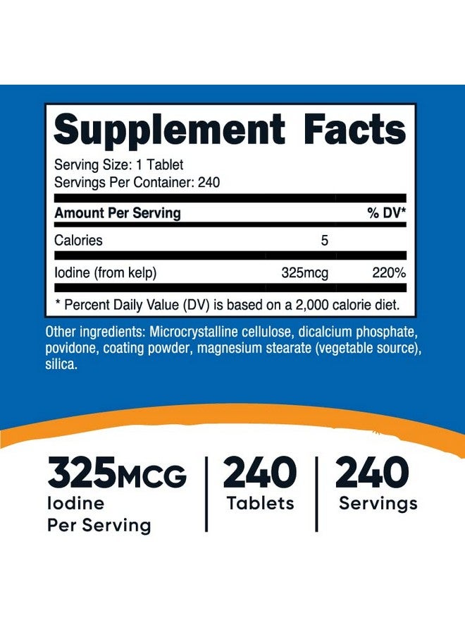 Nutricost Kelp Tablets 325Mcg Of Iodine 240 Tablets Nongmo Gluten Free - Image 2