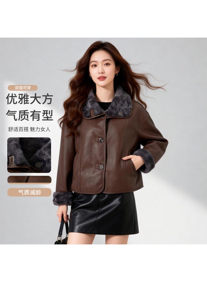 Fapai Fashion Retro High-end Faux Fur Elegant Versatile Casual Wear Comfortable Top - Image 2