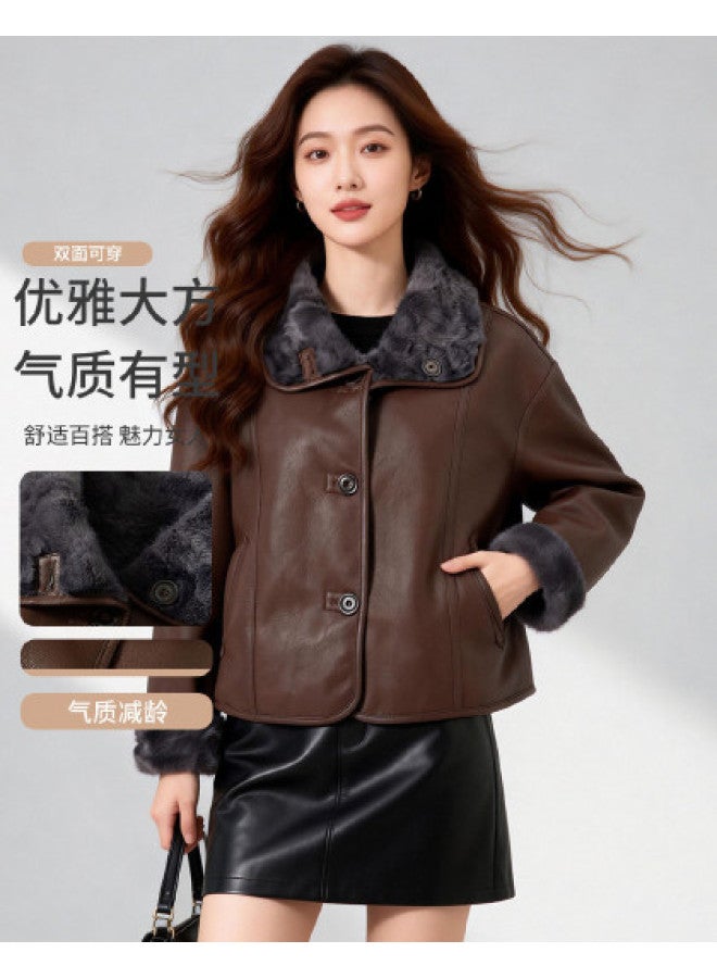 Fapai Fashion Retro High-end Faux Fur Elegant Versatile Casual Wear Comfortable Top - Image 1