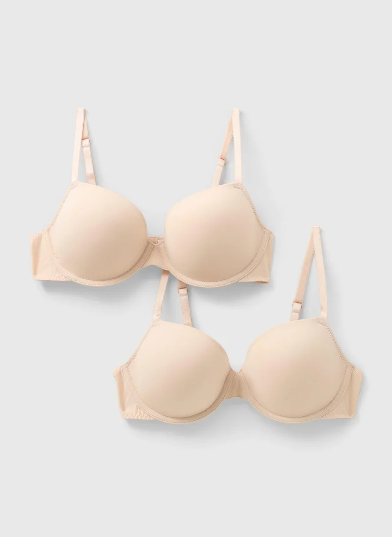 Matalan 2 Pack Nude Smooth T-Shirt Bras