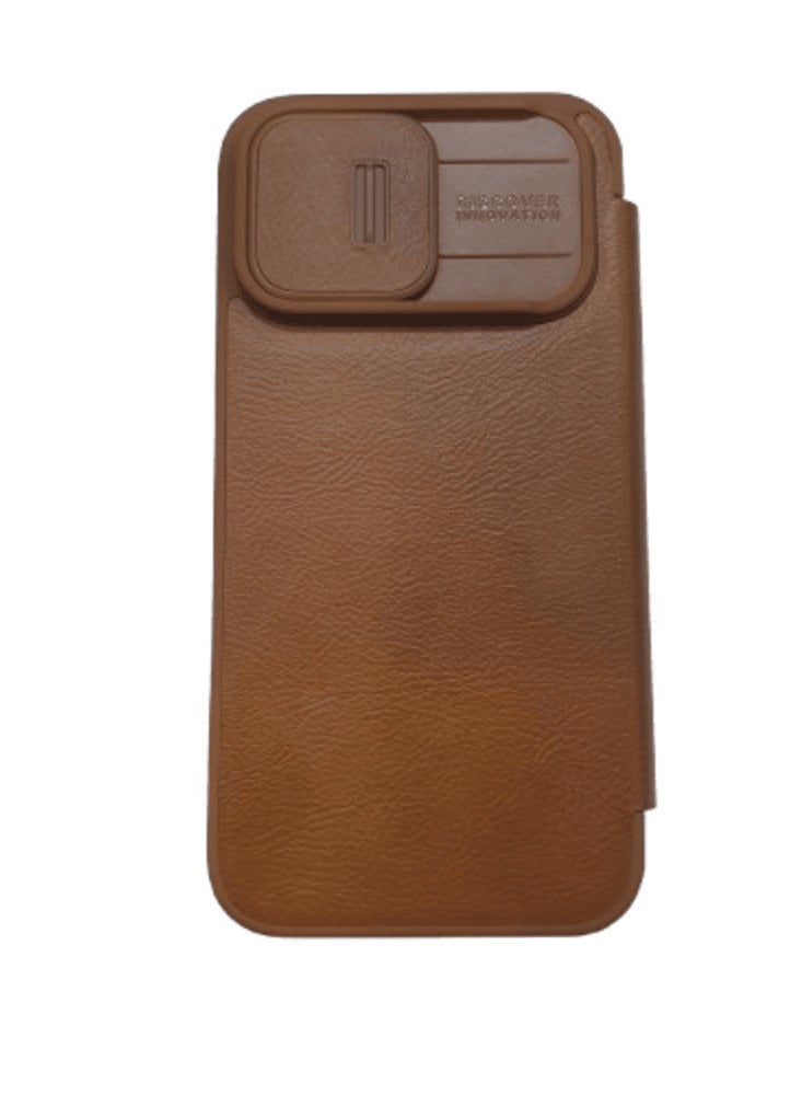 Nillkin CamShield Pro Case Flip Style Lens Camera Protect Mobile Holder Fits  Apple iPhone 15 Pro Max  - Brown - Image 2