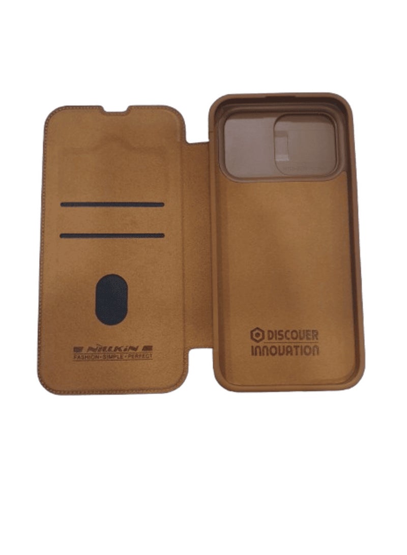 Nillkin CamShield Pro Case Flip Style Lens Camera Protect Mobile Holder Fits  Apple iPhone 15 Pro Max  - Brown - Image 3