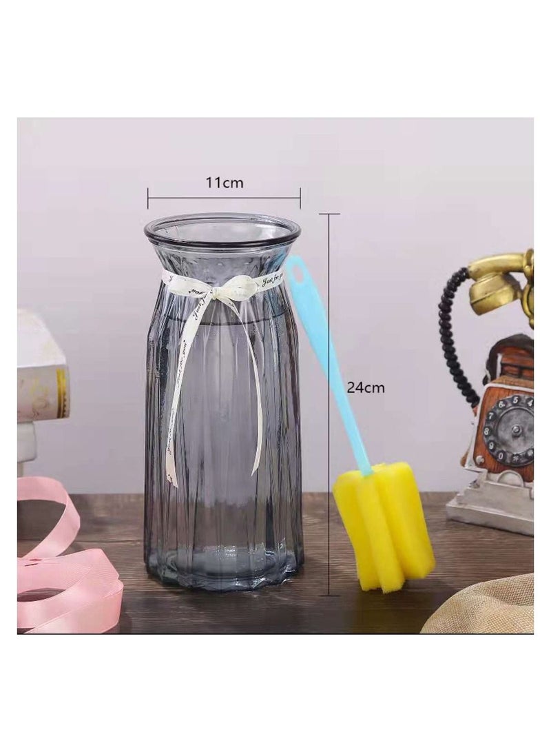 LINGWEI Crystal Glass Flower Bud Vase Decorative Roman Bottle Table Centerpiece Decorative Cute Vase  - Image 4