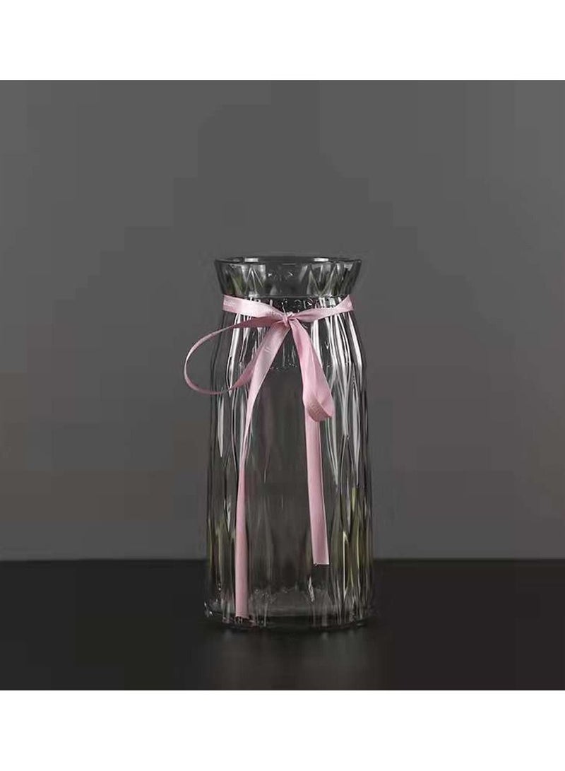 LINGWEI Crystal Glass Flower Bud Vase Decorative Roman Bottle Table Centerpiece Decorative Cute Vase  - Image 2
