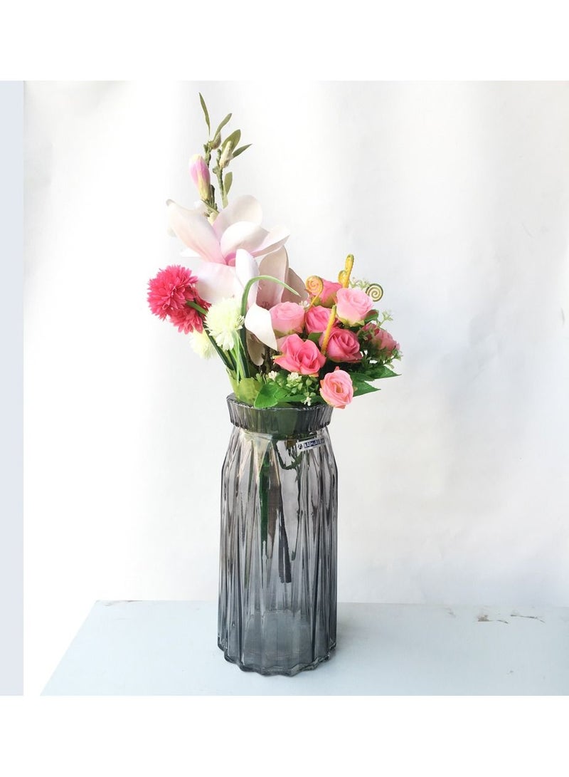 LINGWEI Crystal Glass Flower Bud Vase Decorative Roman Bottle Table Centerpiece Decorative Cute Vase  - Image 3