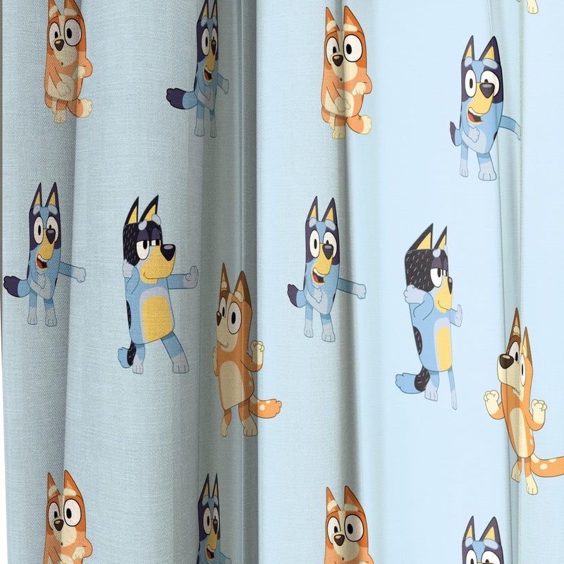 Jay Franco Window Curtains for Kids Bedroom 4-Piece Drape Set with 2 Tiebacks, Blue - Bluey & Bingo, 42" W x 63" L (Pack of 2) - Image 3