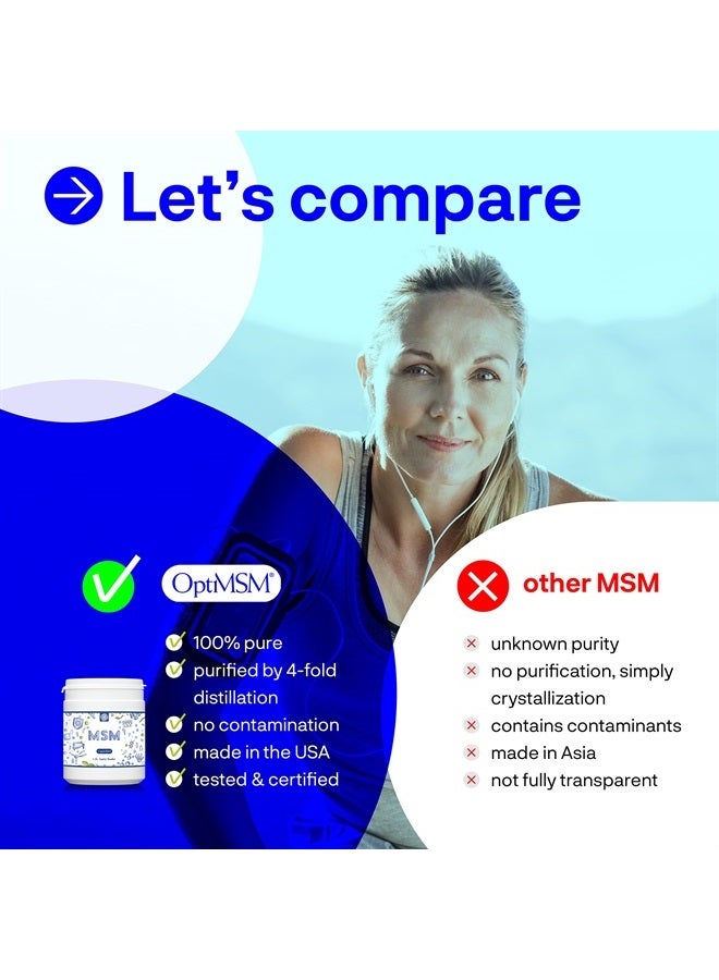 Kala Health OptiMSM – Pure Methylsulfonylmethane MSM Supplement Powder – Organic, Gluten Free, Non-GMO – Opti MSM Sulfur Crystals/Powder for Kids and Adults - Image 2