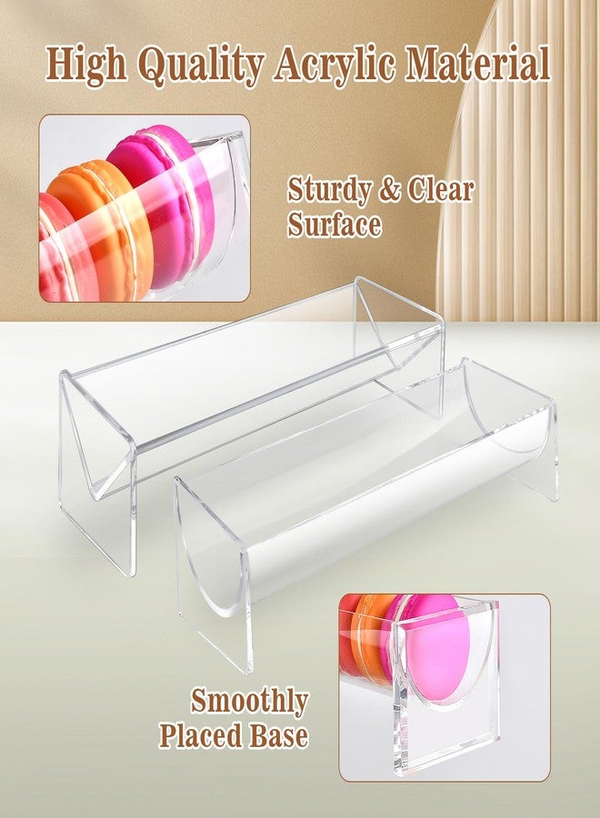 Lainballow 4 Pcs Cracker Serving Tray, Clear Acrylic Cracker Holder, Rectangular Cracker Display Stand, Food Display Tray for Party, Events, Wedding, Christmas, Home, Buffet (V Shape, U Shape) - Image 4