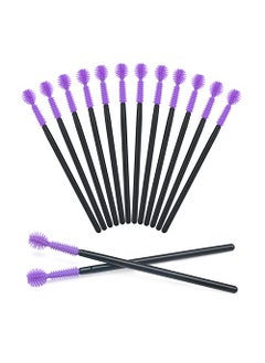 g2plus G2PLUS 50PCS Silicone Eyelash Brushes Disposable Mascara Wands Adjustable Ball Shape Eyelash Spoolies Eyebrow Brushes for Eyelash Extension and Eyebrow Purple 