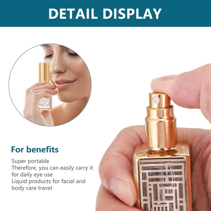 DOITOOL 4pcs 12ml Glass Travel Spray Bottles Refillable Perfume Sprayers Portable Fine Mist Dispensers for Fragrance and Personal Care Random Style - Image 3