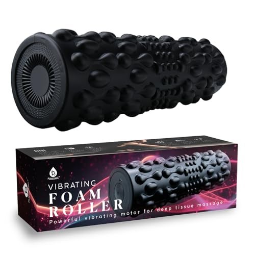 PURSONIC Vibrating Foam Roller – Deep Tissue Massage for Muscle Recovery – 5 Intensity Levels, USB Rechargeable, Durable & Lightweight Design - Image 1