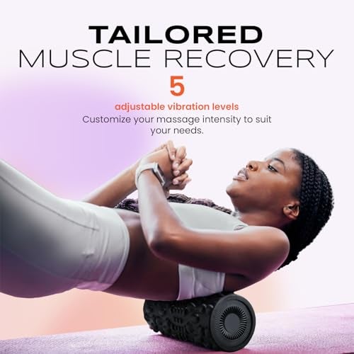 PURSONIC Vibrating Foam Roller – Deep Tissue Massage for Muscle Recovery – 5 Intensity Levels, USB Rechargeable, Durable & Lightweight Design - Image 3
