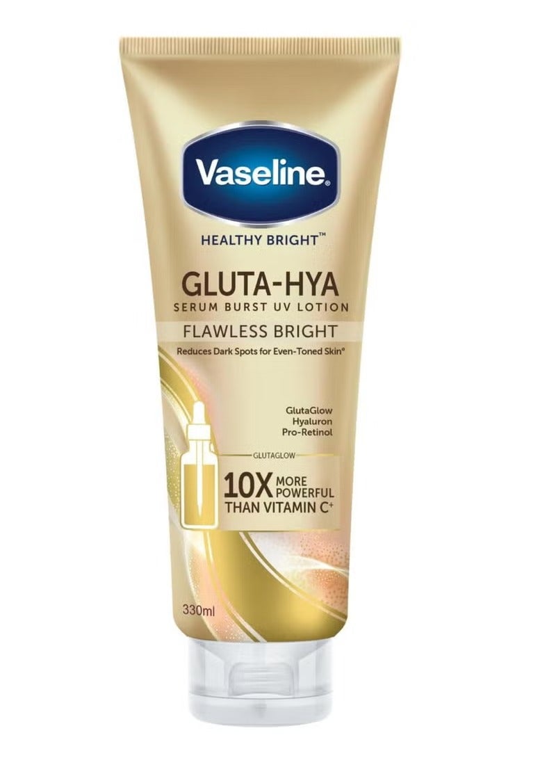 Vaseline Healthy Bright Gluta-Hya Serum Brust UV Lotion Flawless Bright 330 ml - Image 1