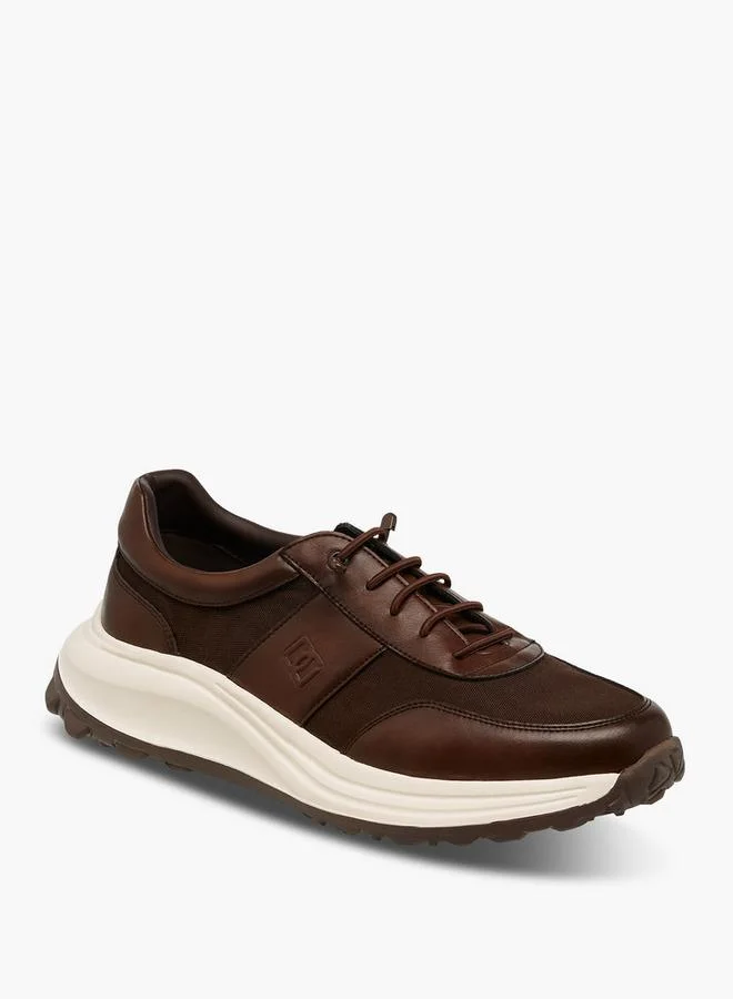 DUCHINI Men's Panelled Lace-Up Sneakers