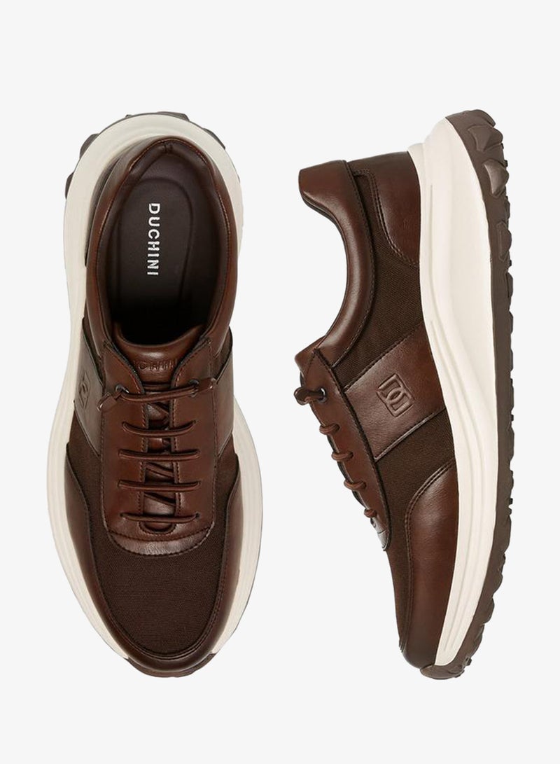 دوتشيني حذاء رجالي برباط بتصميم متباين - Image 1