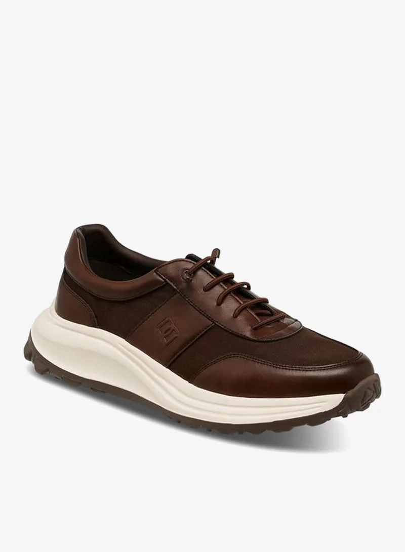 DUCHINI Men's Panelled Lace-Up Sneakers