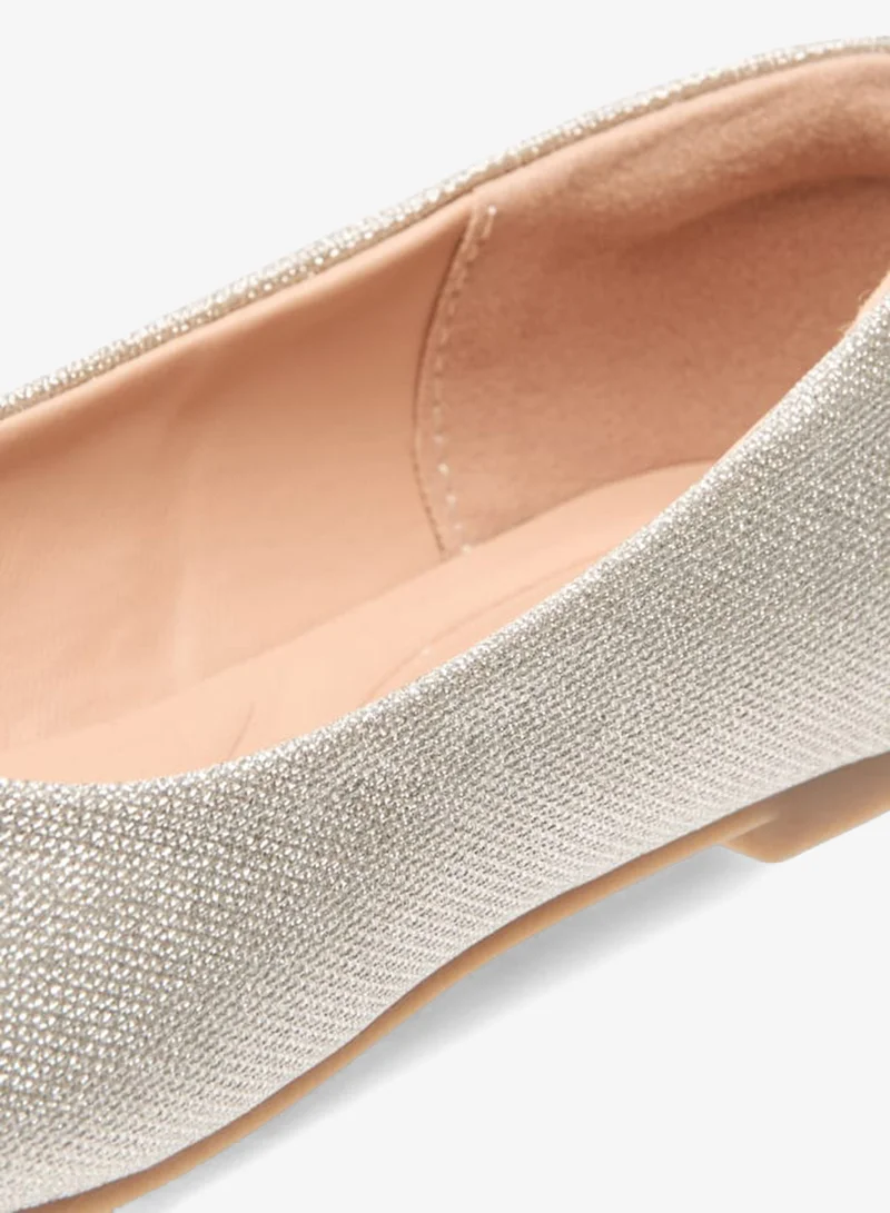 Little Missy Girls Bow Embellished Slip-On Ballerina Shoes Ramadan Collection