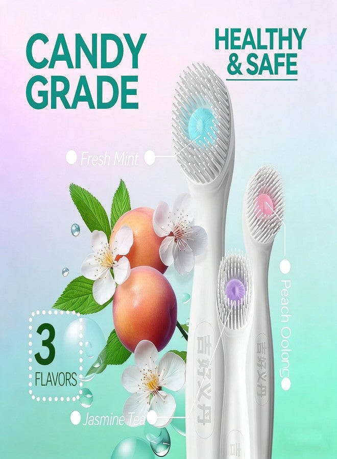 Mini Disposable Toothbrush Set, 24-Pack, Multiple Flavors, Individually Wrapped (Peach Oolong Flavor) - Image 4