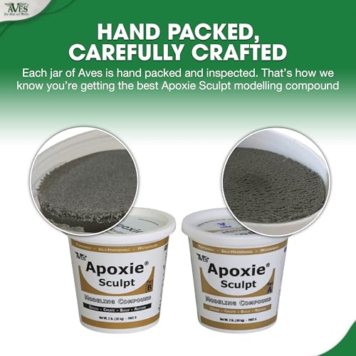 Aves Apoxie Sculpt - 2 Part Modeling Compound (A & B) - 4 Pound, Apoxie Sculpt for Sculpting, Modeling, Filling, Repairing, Easy to Use – Natural - Image 5