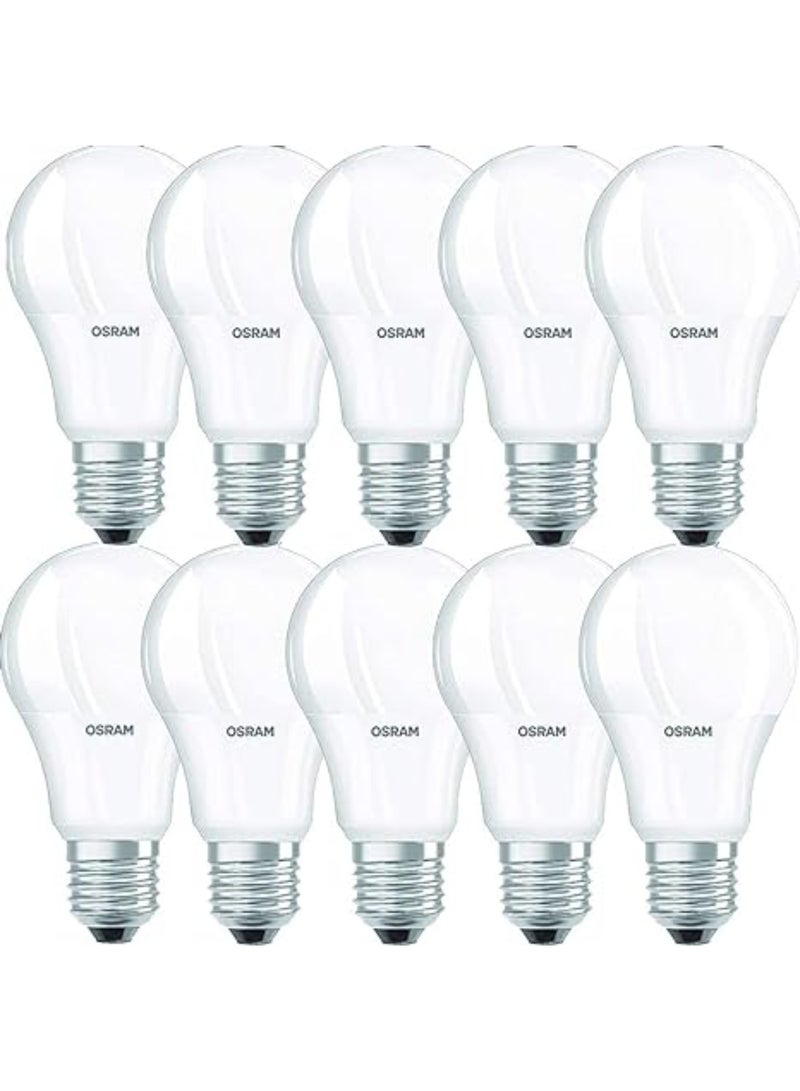Osram Warm White LED Bulb , 2700K 13W Classic A 100 E27 screw base - pack of 10 - Image 1