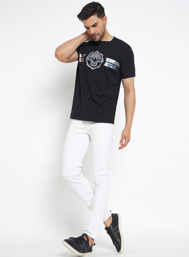 DUKE Duke Round Neck Foil Print T-Shirt  - Image 4