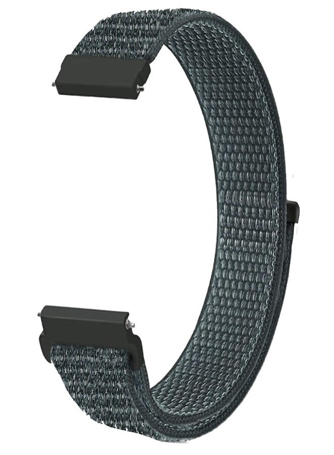 ACM Watch Strap Nylon Soft 22mm compatible with Fastrack Rave Fx2 Smartwatch Sports Band Grey - Image 2
