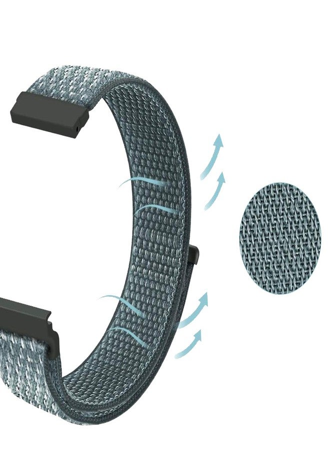 ACM Watch Strap Nylon Soft 22mm compatible with Fastrack Rave Fx2 Smartwatch Sports Band Grey - Image 5