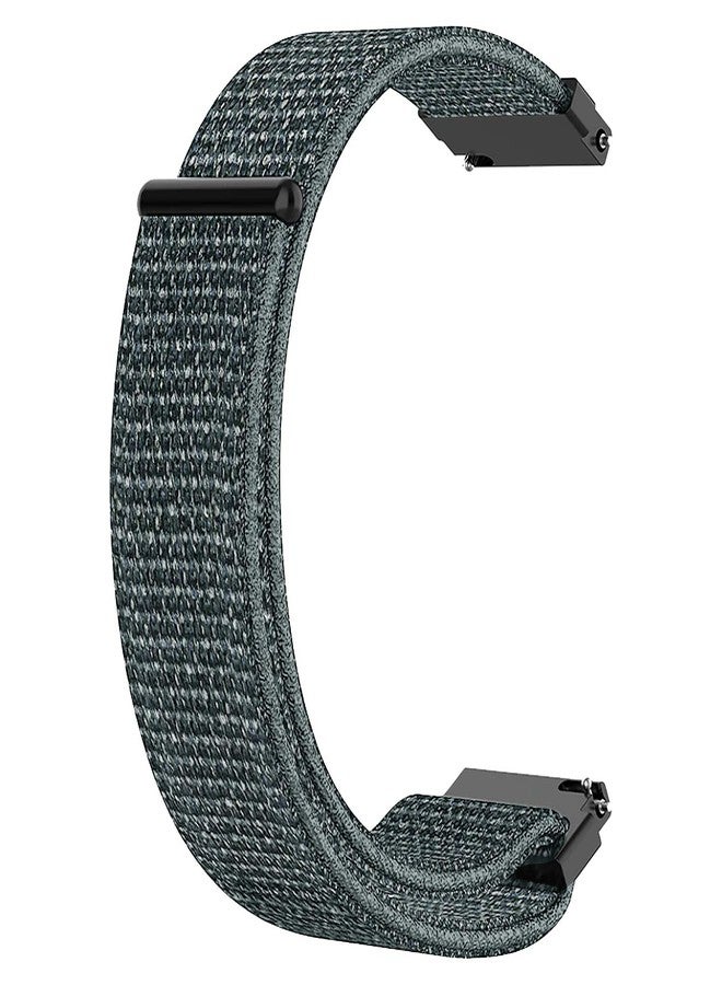 ACM Watch Strap Nylon Soft 22mm compatible with Fastrack Rave Fx2 Smartwatch Sports Band Grey - Image 1